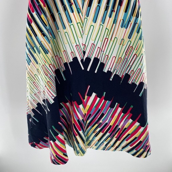 Tracy Reese New York Colorful Strapless Silk Cotton Blend Dress Size 4 Cocktail - Picture 12 of 12